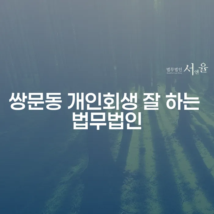 쌍문동 개인회생 잘 하는 법무법인