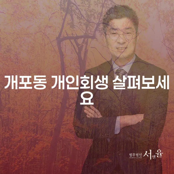 개포동 개인회생 살펴보세요